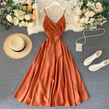 Stylish v neck backless dress summer dress HZ1022