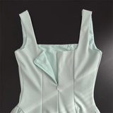 Sweet and niche summer temperament high waist design dress HZ1121