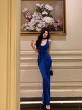 Vintage Mermaid Royal Blue 18th Birthday Dress Party Gown Birthday Outfits For Women HZ1121