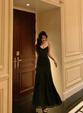 Elegant Mermaid Black Chiffon Sleeveless 21st Birthday Dress Party Gown Birthday Outfits Birthday Dress Ideas For Women HZ1121