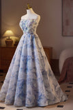 Strapless Lace Floral Applique Baeding A-line Homecoming HZ0308