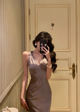 Pretty Mermaid V Neckline Dusty Grape 21st Birthday Dress Party Outfits Birthday Outfits For Women HZ1121