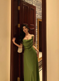 Sexy A line Spaghetti Straps Green 21st Birthday Dress Holiday Party Birthday Outfits For Women HZ1121
