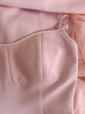 Sweet Pink A-line Strap Chiffon Long Prom Dress Evening Dress HZ1022