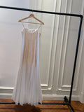 Elegant A-line Strap Pearl Tulle Long Prom Dress Evening Dress HZ1022