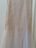 Elegant A-line Strap Pearl Tulle Long Prom Dress Evening Dress HZ1022