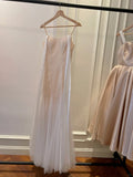 Elegant A-line Strap Pearl Tulle Long Prom Dress Evening Dress HZ1022