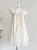Sweet White Lace Ruffled Tulle Short 16th Birthday Dress HZ1022