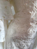 Elegant White Mermaid Strapless Off-the-shoulder Lace Long Prom Dress Evening Dress HZ1022