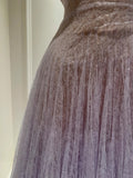 Dreamy Lavender A-line Suspender Strap Pleated Tulle Long Prom Dress Evening Dress HZ1022