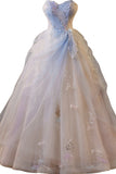 Sweetheart Blue Ruched A-line Prom HZ0308