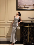 Sexy Mermaid Halter Light Blue 18th Birthday Dress Long Party Birthday Outfits For Women HZ1121
