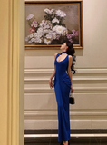 Vintage Mermaid Royal Blue 18th Birthday Dress Party Gown Birthday Outfits For Women HZ1121