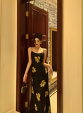 Vintage A line Spaghetti Straps Black 18th Birthday Dress Long Party Gown Birthday Outfits For Women HZ1121