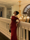 Sexy Mermaid Burgundy 18th Birthday Dress Long Party Birthday Outfits For Women HZ1121