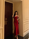 Pretty Mermaid Spaghetti Straps Burgundy 18th Birthday Dress Long Party Birthday Outfits For Women HZ1121