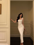 Pretty Sheath Square Neckline White 21st Birthday Dress Party Outfits Birthday Outfits For Women HZ1121