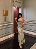 Sexy Mermaid Spaghetti Straps Green 18th Birthday Dress Holiday Party Birthday Outfits For Women HZ1121