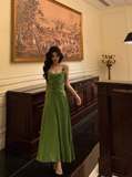 Sexy A line Spaghetti Straps Green 21st Birthday Dress Holiday Party Birthday Outfits For Women HZ1121