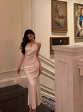 Vintage Mermaid Halter White Sleeveless 18th Birthday Dress Party Gown Birthday Outfits For Women HZ1121