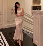 Pretty Mermaid Square Neckline White 18th Birthday Dress Party Outfits Birthday Outfits For Women HZ1121