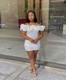 Sexy 17th Birthday Dresses White Off The Shoulder Birthday Outfits HZ1022
