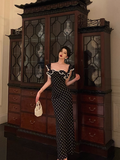 Pretty Sheath Square Neckline Black 18th Birthday Dress Long Party Birthday Outfits For Women For Women HZ1121
