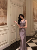 Pretty Mermaid V Neckline Dusty Grape 21st Birthday Dress Party Outfits Birthday Outfits For Women HZ1121