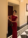 Sexy Mermaid Burgundy 18th Birthday Dress Long Party Birthday Outfits For Women HZ1121