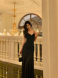 Elegant Mermaid Black Chiffon Sleeveless 21st Birthday Dress Party Gown Birthday Outfits Birthday Dress Ideas For Women HZ1121
