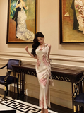 Sexy Sheath Swing Collar Floral Pink 18th Birthday Dress Holiday Party Birthday Outfits For Women HZ1121