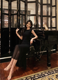 Sexy Mermaid Scoop Neckline Black 21st Birthday Dress Holiday Party Birthday Outfits For Women HZ1121