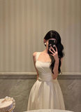 Pretty A Line Square Neckline White 18th Birthday Dress Party Outfits Birthday Outfits For Women HZ1121