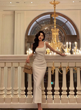 Pretty Sheath Square Neckline White 21st Birthday Dress Party Outfits Birthday Outfits For Women HZ1121
