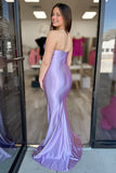 Strapless Ruched Mermaid Prom Dress with High HZ0308