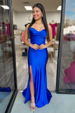 Strapless Ruched Mermaid Prom Dress with High HZ0308
