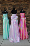 Strapless Metallic Ruched Prom Dress with HZ0308