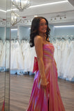 Strapless Metallic Ruched Prom Dress with HZ0308