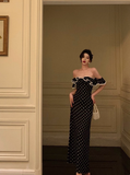 Pretty Sheath Square Neckline Black 18th Birthday Dress Long Party Birthday Outfits For Women For Women HZ1121