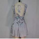 Vintage A line V Neck Light Gray Chiffon Formal 8th Grade Homecoming Dress Summer Middle School Hoco Dresses Birthday Outfits HZ1121