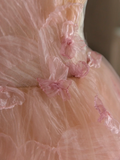 Luxury Ball Gown Strapless Sleeveless Tulle Lace Quinceanera Dress Formal Gowns Vestido De 15 Anos Sweet 16 Dress HZ1121