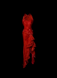Elegant Sheath Halter Red Satin Long Prom Dresses Party Dress Summer 20th Birthday Outfits 18th Birthday Dresses HZ1121