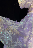Sexy Ball Gown Square Neck Short Sleeves Lilac Tulle Short Mini Formal 7th Grade Homecoming Dresses Middle School Cocktail Night Dress Hoco Outfits HZ1121