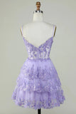 Unique A line Spaghetti Straps Blue Lace Short Mini Formal 7th Grade Homecoming Dresses Middle School Short Cocktail Night Dress Hoco Outfits HZ1121