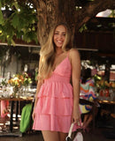 Cute A line Spaghetti Straps Light Pink Mini Short Formal 8th Grade Homecoming Dresses Summer Middle School Hoco Dress Homecoming Outfits HZ1121