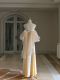Princess Bridal Dress Sheath Strapless Wedding Dress With Short Sleeves Wedding Dresses Modest Wedding Gowns HZ1121