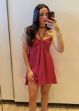 Cute A line Halter Hot Pink Mini Short Formal 8th Grade Homecoming Dresses Summer Middle School Hoco Dress Homecoming Outfits HZ1121