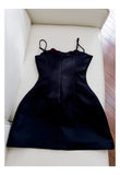 Pretty Ball Gown Spaghetti Straps Little Black Dress Formal Homecoming Dresses Middle School Short 21st Birthday Outfits Graduation Dress Mini Cocktail Dresses HZ1121