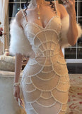 Pretty Sheath Spaghetti Straps White Sequin Sleeveless Short Formal 8th Grade Homecoming Dresses Summer Middle School Hoco Dress Homecoming Outfits HZ1121
