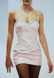 Pretty A Line Spaghetti Straps Pink Sequin Sleeveless Short Formal 8th Grade Homecoming Dresses Summer Middle School Hoco Dress Homecoming Outfits HZ1121